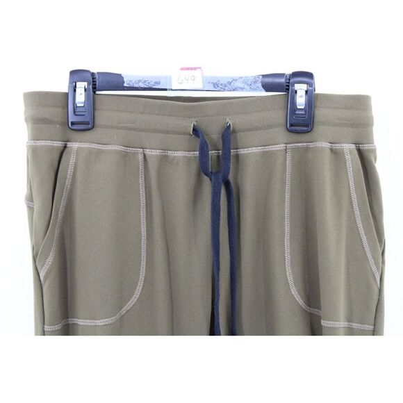 ZYIA ACTIVE ARMY GREEN SIZE M WOMENS JOGGER PANTS DRAWSTRING WAIST - Picture 2 of 8